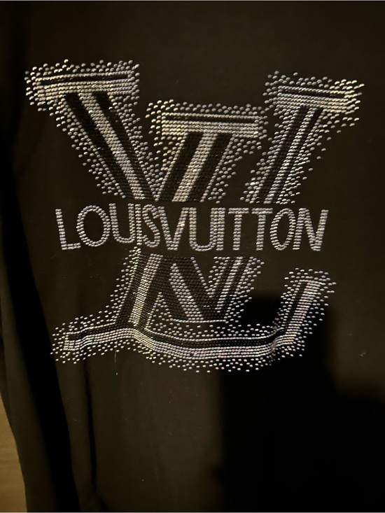 The Unbranded Brand Tops - Black Silver Rhinestone Logo Tee